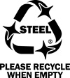 Please Recycle When Empty Logo Black and White