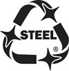 Recycle Steel Logo Black and White