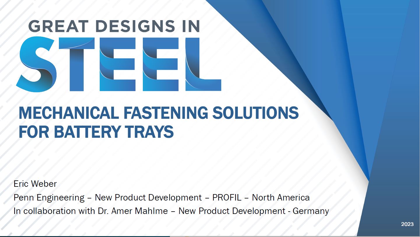 [Presentation Thumbnail: Mechanical Fastening Solutions for Battery Trays: Design, Testing and Validation]
