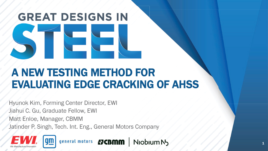 [Presentation Thumbnail: A New Testing Method for Evaluating Edge Cracking of AHSS]