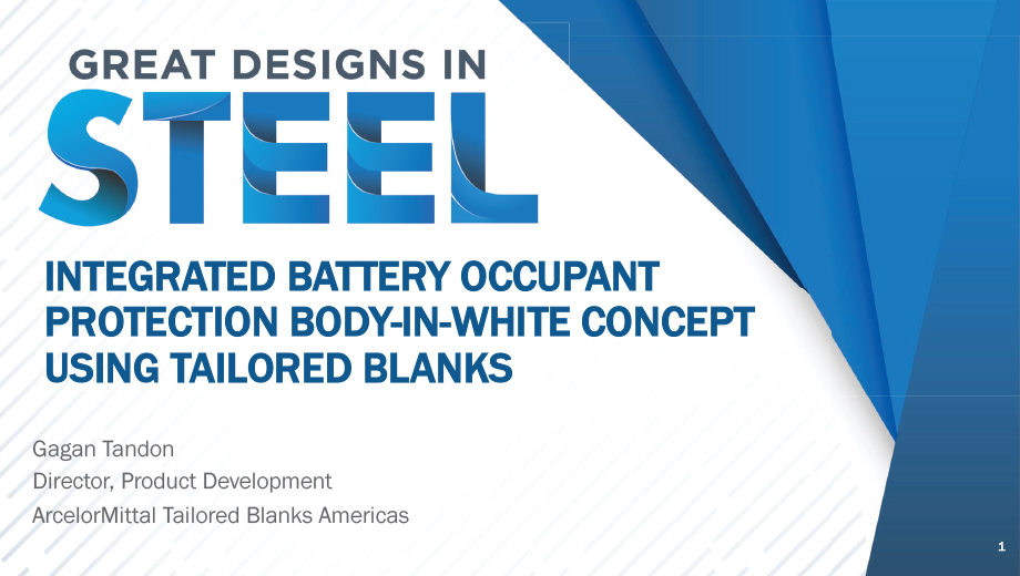 [Presentation Thumbnail: Integrated Battery and Occupant Protection Body-in-White Concept using Tailored Blanks]