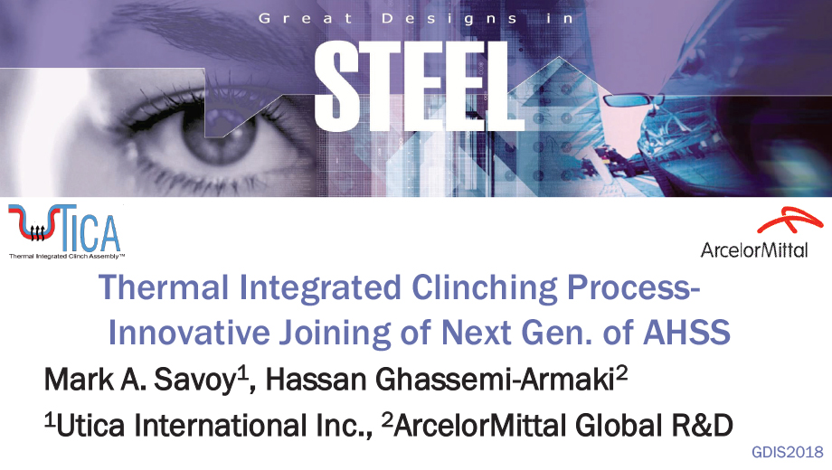 [Presentation Thumbnail: Thermal Integrated Clinching Process Innovative Joining of Next Gen. of AHSS]