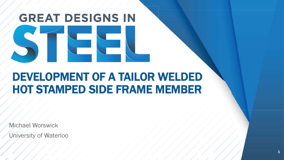 [Presentation Thumbnail: Development of a Tailor Welded Hot Stamped Side Frame]