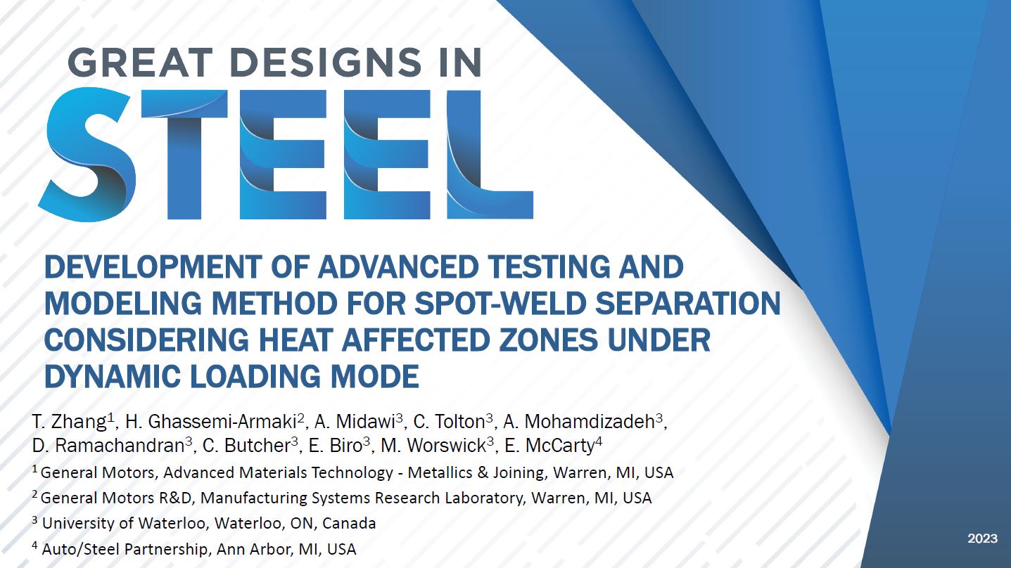 [Presentation Thumbnail: Advanced Testing Method for Spot-Weld Separation under Dynamic Loading Mode]