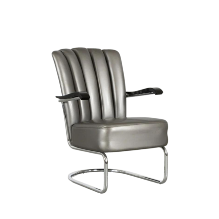 De Wit 4053 fauteuil grijs kunstleer Dutch Originals