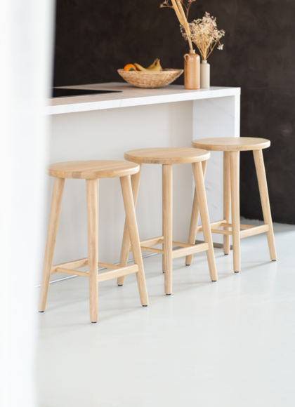 Houten design krukken