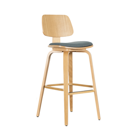 Junni Barstoel Eiken | Turquoise