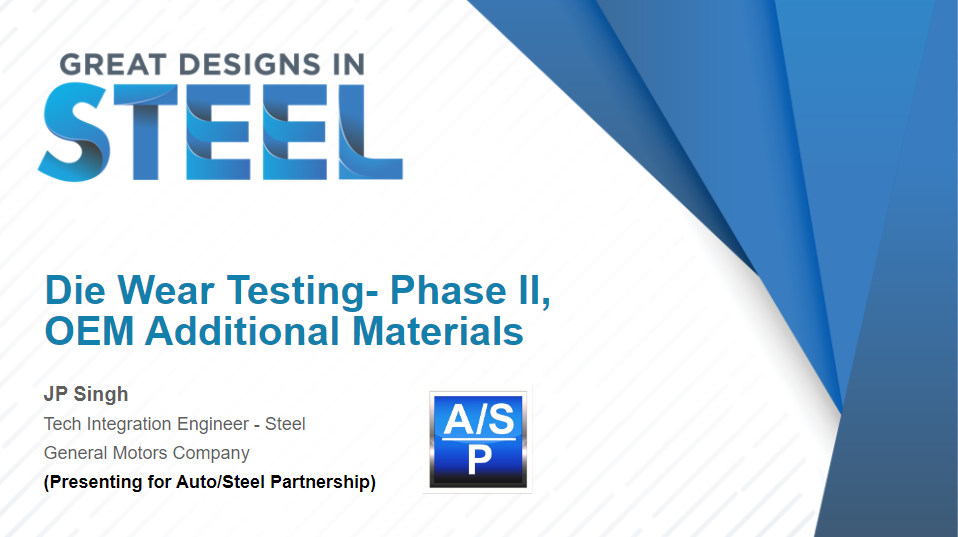 [Presentation Thumbnail: Die Wear Testing-Phase 2, OEM Additional Materials]