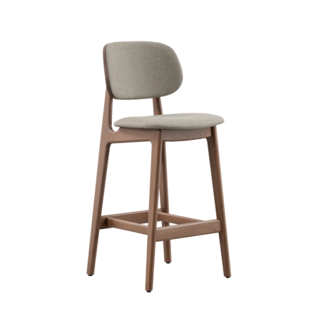 Sinni Counter Barstoel Walnoot | Bisque