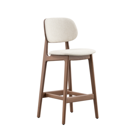 Sinni Counter Barstoel Walnoot | Linen