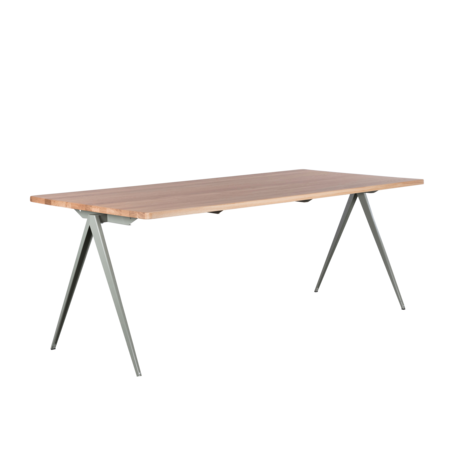 TD4 Bureau Cementgrijs | Eiken