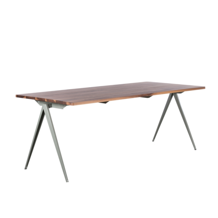 TD4 Bureau Cementgrijs | Walnoot