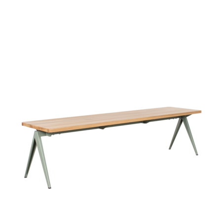 TD4 Eettafelbank Cementgrijs | Eiken