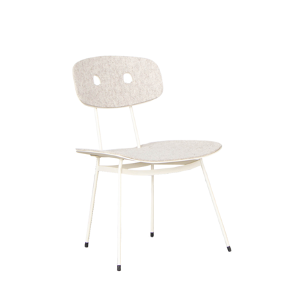 Tristan Frencken bent lounge stoel wit
