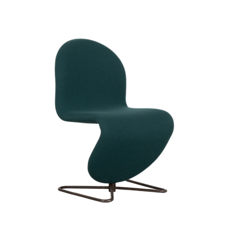 Verner Panton stoel 1-2-3 petrol wol Fritz Hansen
